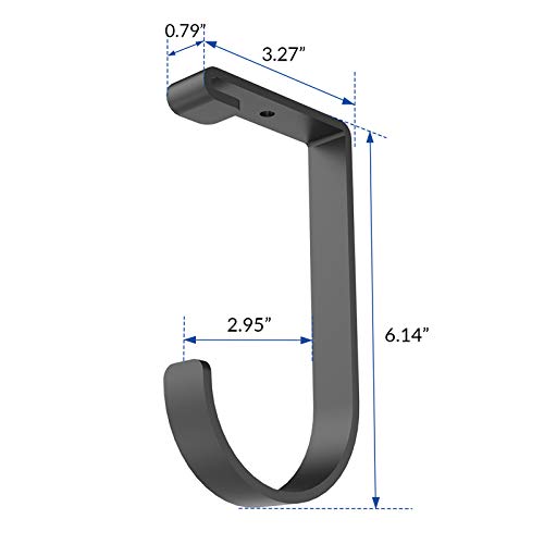 4 Pack Add On Storage Flat Hooks (Flat Hook x 4 / Black)