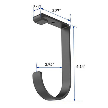 4 Pack Add On Storage Flat Hooks (Flat Hook x 4 / Black)