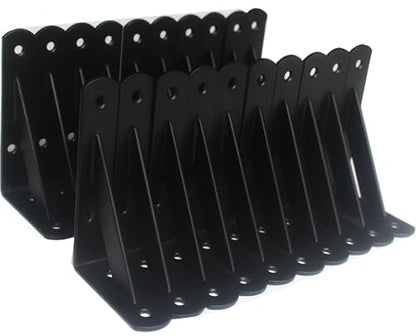 20 Pack L5 x H 3" Black Heavy Duty Shelf Brackets with Screws Metal Shelf Brackets Shelf Support Angle Brackets for Shelves L Brackets Heavy Duty Floating Shelf (20 Pack-Black / 5''x3'')