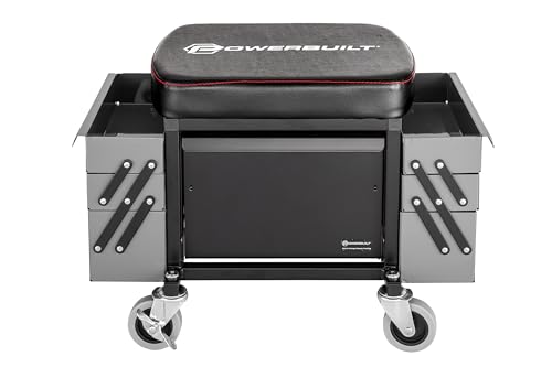 Rolling Seat with Expandable Tool Trays (Expandable Tool Trays)