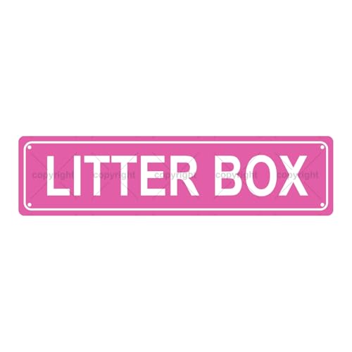 LITTER BOX SPACE Metal Tin Street Sign Bar Cafe Garage Cave Home Room Wall Bathroom Farmhouse Garden Porch Patio Decor (LITTER BOX)