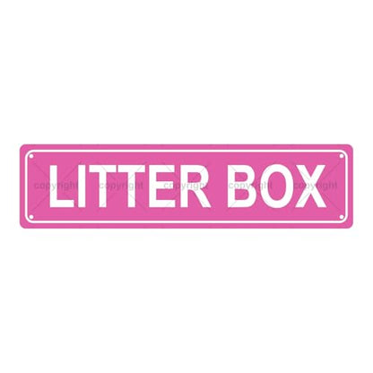 LITTER BOX SPACE Metal Tin Street Sign Bar Cafe Garage Cave Home Room Wall Bathroom Farmhouse Garden Porch Patio Decor (LITTER BOX)