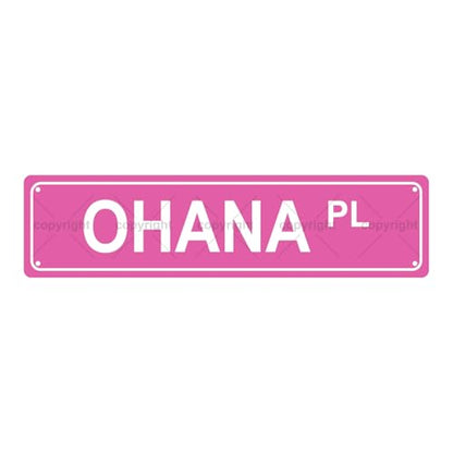 OHANA PL SPACE Metal Tin Street Sign Bar Cafe Garage Cave Home Room Wall Bathroom Farmhouse Garden Porch Patio Decor (ohana)