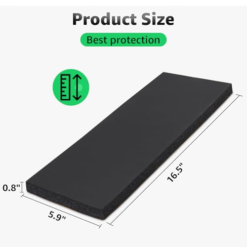 Garage Wall Protector (4 Pack 16.5"x5.9"x0.8" / Black)