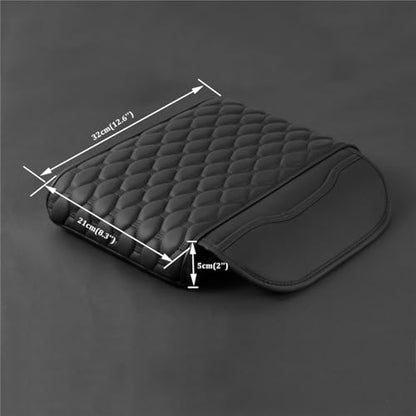 Arm Rest Cover for Car Center Console Cover 12.6"×8.3" Leather Armrest Cushion Organizer with Storage Pocket Center Console Protector Arm Rest Pillow Pads for Most Cars