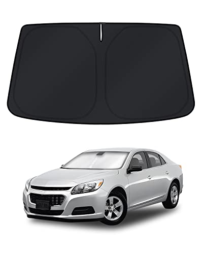 Windshield Sun Shade for Chevy Malibu 2013 2014 2015 Window Accessories Sun Cover Foldable Blocks UV Rays Keep Car Cooler (FOR | Chevrolet Malibu 2013-2015)