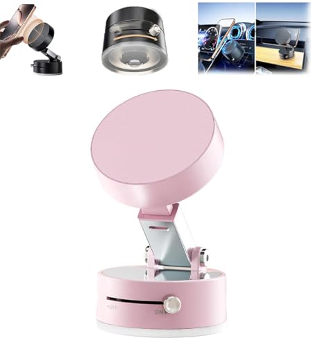Foldable Magnetic Vacuum Phone Holder (Pink)