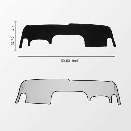Black Dash Cover Compatible with Ford Expedition 2025 2026 Dashboard Cover Accessories for Expedition Non (Expedition 25-26(black))