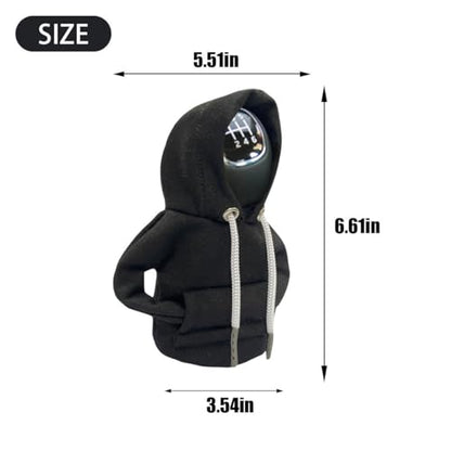 2PCS Car Gear Shift Hoodie Auto Shifter Knob Cover (Black&Pink / 2 Pcs)