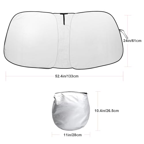 Foldable Front Windshield Sunshade fit for Ford F150 Accessories 2021 (Fit for F150 2021-2026)