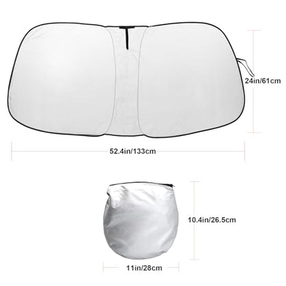 Foldable Front Windshield Sunshade fit for Ford F150 Accessories 2021 (Fit for F150 2021-2026)