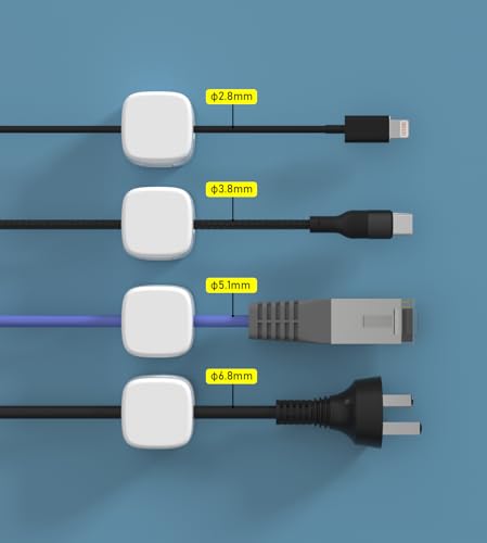 Magnetic Cable Clips (9-Pack White)