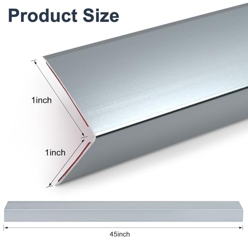 4PCS 45" Aluminum Metal Corner Protectors (4pack-45.0 x 1.0 x 1.0 in / Gray Blue)