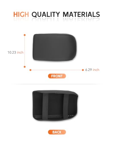 for 2025 2026 Volkswagen Tiguan Center Console Cover Armrest Box Cover for Tiguan (Tiguan Thin Black Leather)