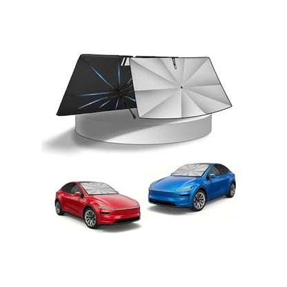 Windshield Sun Shade Umbrella for 【2017 (FOR | Model 3/Y 17-26 (Ice Crystal))