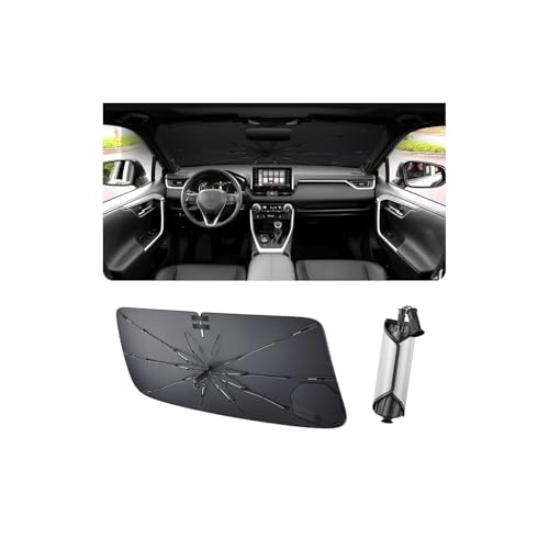 2025 RAV4 Windshield Sun Shade Umbrella Foldable UV Block Front Window Sunshade (RAV4 2019-2025)
