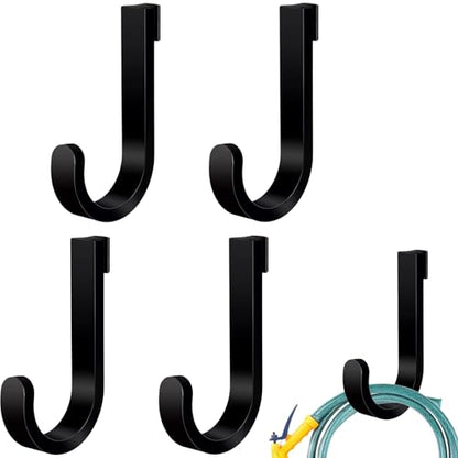 4 Pack Black J Shed Storage Hooks