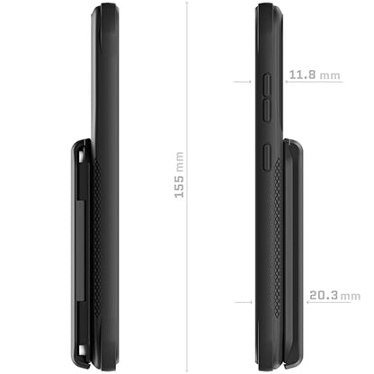 EXEC Samsung Galaxy S23 Wallet Case with Detachable Magnetic Credit Card Holder Supports Wireless Charging Shockproof Protective Phone Cover Designed for 2023 (Galaxy S23 / Black)