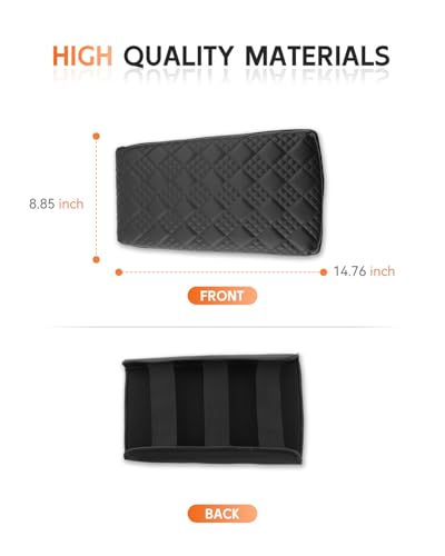 for 2025 2026 Nissan Murano Center Console Cover Armrest Box Cover for Murano (Murano Thickened Black Leather)