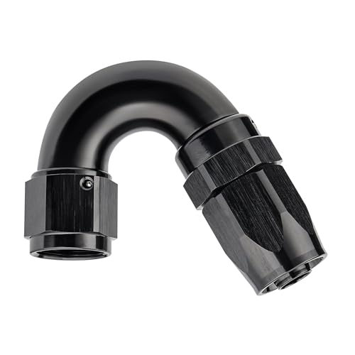 8AN 150 Degree One Piece Full Flow Hose End Fitting Swivel for CPE Braided Hose (8AN / 150 Degree)