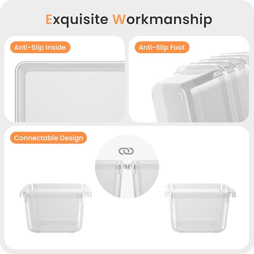 Tool Box Organizer Tray Divider Set Drawer Organizer (5 Size / Clear)