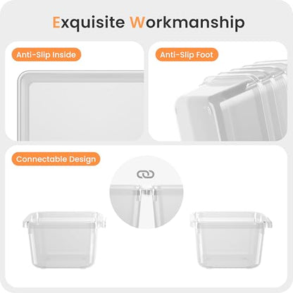 Tool Box Organizer Tray Divider Set Drawer Organizer (5 Size / Clear)