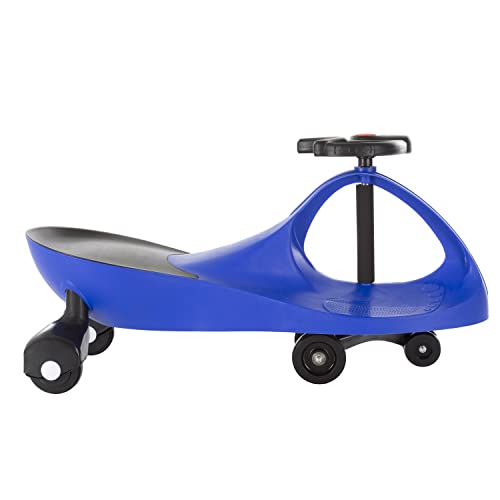 Wiggle Car Ride on Toy for Ages 3 and Up (Blue)