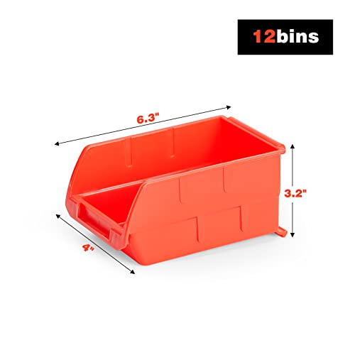 Wall Mounted Storage Bins (Orange)
