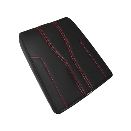 Armrest Cover for GMC Acadia 2024 (19) 24+ |Acadia&Traverse| Black/Red Trim, Regular)