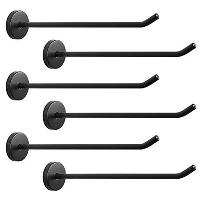 Coat Hooks Wall Mount Hooks for Hanging Hat Hurse Robe (Matte Black / 8 Inch (Wall))