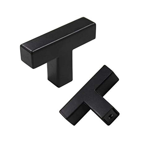 35 Pack Black Cabinet Knobs Kitchen Drawer Knobs Handles Pulls (Matte Black / single hole)
