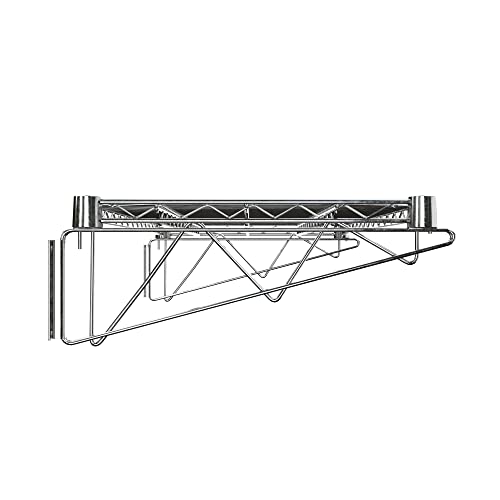 18" x 36" Chrome Wire Wall Mount Shelf (Chrome / 18" x 36")