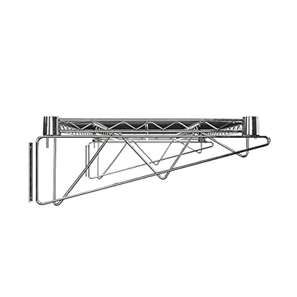 18" x 36" Chrome Wire Wall Mount Shelf (Chrome / 18" x 36")