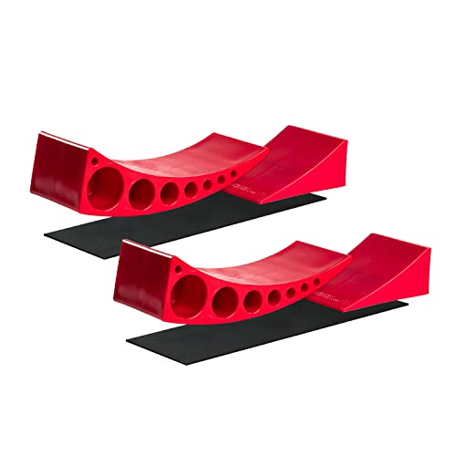 2 Pack Camper Leveler Blocks with Rubber Mats for RVs and Trailers Up to 30000 lbs Made in USA (2-Pack w/ Rubber Mats)