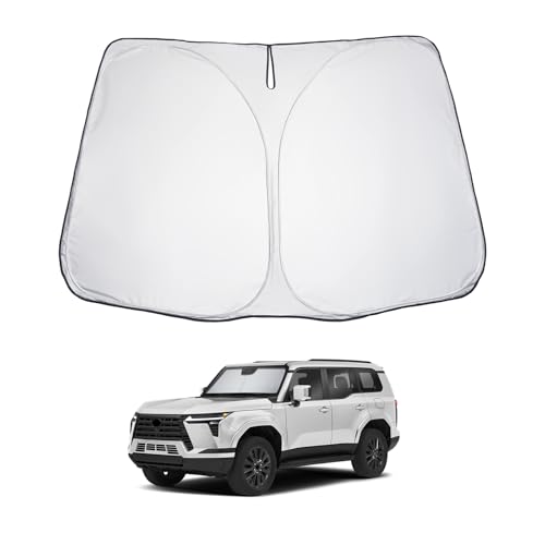 for 2024 2025 Lexus GX550 Windshield Sun Shade 2025 Lexus GX550 Windshield Sunshades 2024 2025 Lexus GX550 Accessories Foldable Sunshade Cover Block UV Ray Lexus GX550 Front Window Sunshade (2024 2025 Lexus GX550)