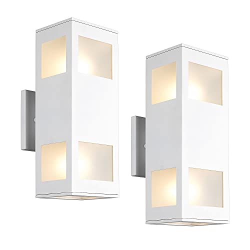 Porch Lights Outdoor Modern (White/Modern 2 / 13inch (2 lamps))