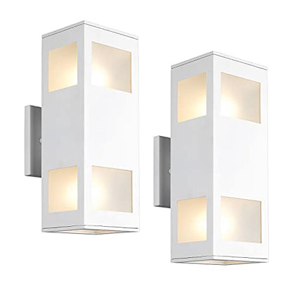 Porch Lights Outdoor Modern (White/Modern 2 / 13inch (2 lamps))