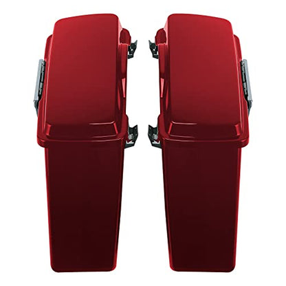 Motorcycle Saddle bags Hard Saddlebags For Harley Touring 1993 (Red# / Standard)