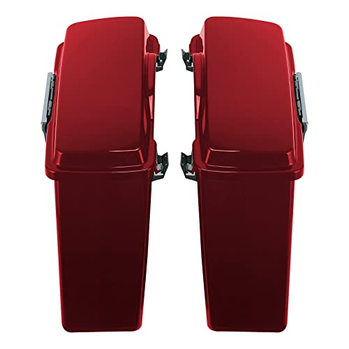 Red Hard Saddlebags Fit for Harley Touring Electra Glide Street Glide Road Glide Road King 1994 (Red 1# / For 1994-2013)