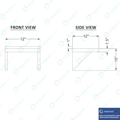 12 in. x 12 in. Stainless Steel Wall Mount Shelf (12 in. x 12 in.)