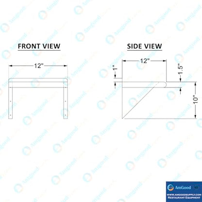 12 in. x 12 in. Stainless Steel Wall Mount Shelf (12 in. x 12 in.)