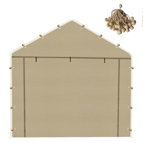 10x20 Carport Replacement Sidewall (Beige / 10'x20' Front/Back Panel (1-Panel) with Zippers)