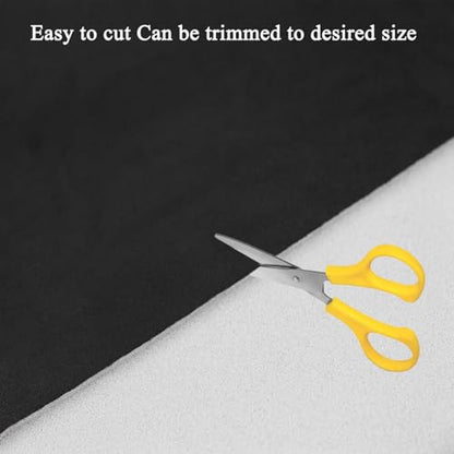 Suede Headliner Fabric with Foam Backing (Black / 120"L×60"W)
