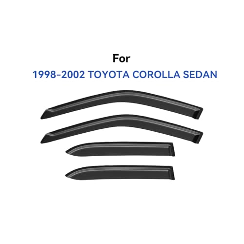 Window Visors Rain Guards for 1998 (1998-2002 Toyota Corolla Sedan)