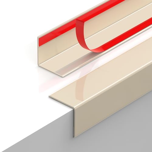 2PCS Wall Corner Protectors Guards (Beige / 31.5" X 1.18" self-adhesive)