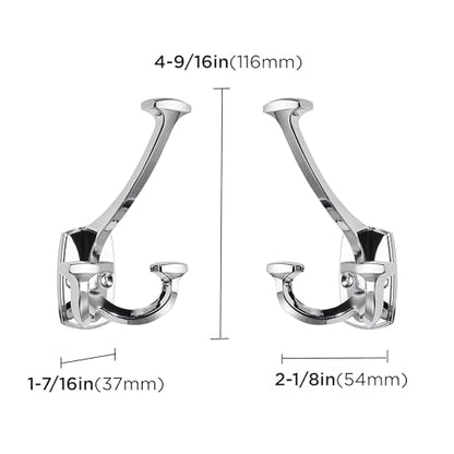 Large Wall Double (Polished Chrome / 1 Inch(23mm)Hole Center)