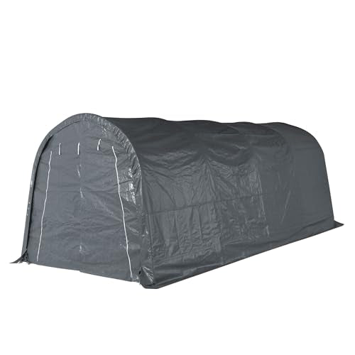 Carport Round Portable Garage (Grey)