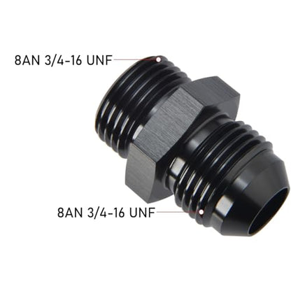 8AN Male Flare to 8AN ORB O (8AN to 8AN ORB / Black - 2PCS)