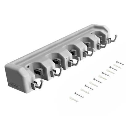 Wall Organizer with Adjustable Slots and Hooks (ONE PACK)