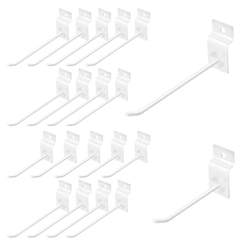Yuahar Slatwall Hooks 20Pcs 4 (White)